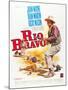 RIO BRAVO, John Wayne on French poster art, 1959.-null-Mounted Art Print