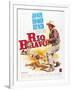 RIO BRAVO, John Wayne on French poster art, 1959.-null-Framed Art Print