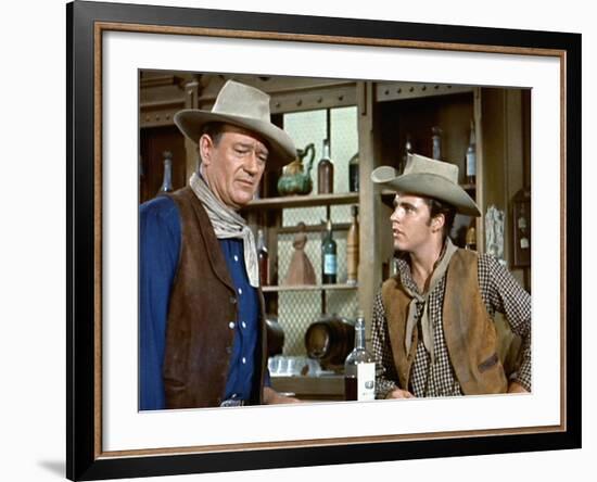 Rio Bravo, John Wayne, Ricky Nelson, 1959-null-Framed Photo