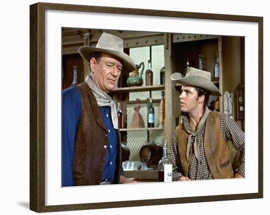 Rio Bravo, John Wayne, Ricky Nelson, 1959-null-Framed Photo