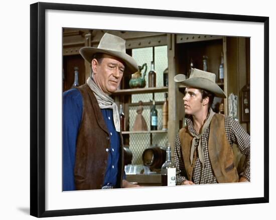 Rio Bravo, John Wayne, Ricky Nelson, 1959-null-Framed Photo