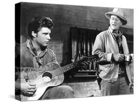 Rio Bravo, Ricky Nelson, John Wayne, 1959-null-Stretched Canvas