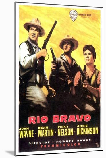 Rio Bravo, Spanish Movie Poster, 1959-null-Mounted Art Print