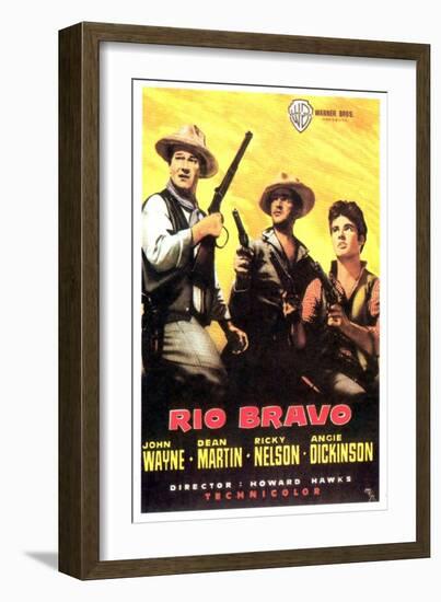 Rio Bravo, Spanish Movie Poster, 1959-null-Framed Art Print