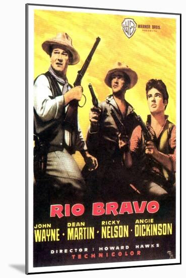 Rio Bravo, Spanish Movie Poster, 1959-null-Mounted Art Print