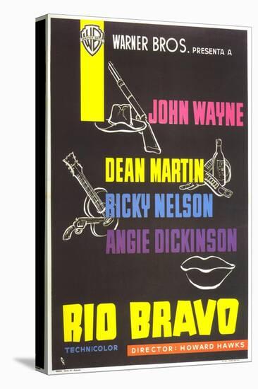 Rio Bravo, Spanish Movie Poster, 1959-null-Stretched Canvas