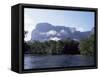 Rio Carrao and Auyun Tepuy, Canaima National Park, Unesco World Heritage Site, Venezuela-Charles Bowman-Framed Stretched Canvas