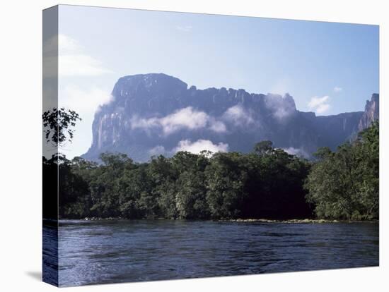 Rio Carrao and Auyun Tepuy, Canaima National Park, Unesco World Heritage Site, Venezuela-Charles Bowman-Stretched Canvas