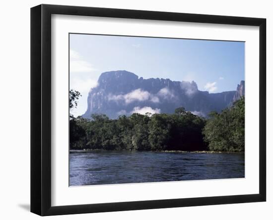 Rio Carrao and Auyun Tepuy, Canaima National Park, Unesco World Heritage Site, Venezuela-Charles Bowman-Framed Photographic Print