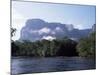 Rio Carrao and Auyun Tepuy, Canaima National Park, Unesco World Heritage Site, Venezuela-Charles Bowman-Mounted Photographic Print