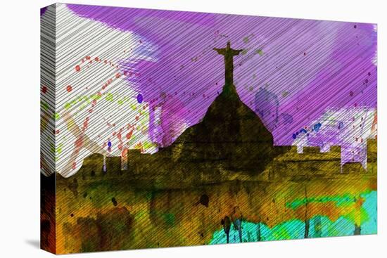 Rio City Skyline-NaxArt-Stretched Canvas