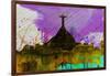 Rio City Skyline-NaxArt-Framed Art Print