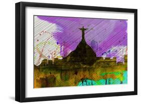 Rio City Skyline-NaxArt-Framed Art Print
