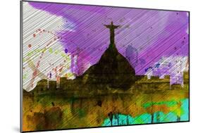 Rio City Skyline-NaxArt-Mounted Art Print