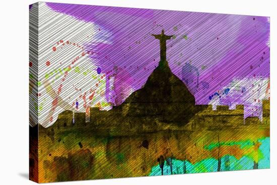 Rio City Skyline-NaxArt-Stretched Canvas