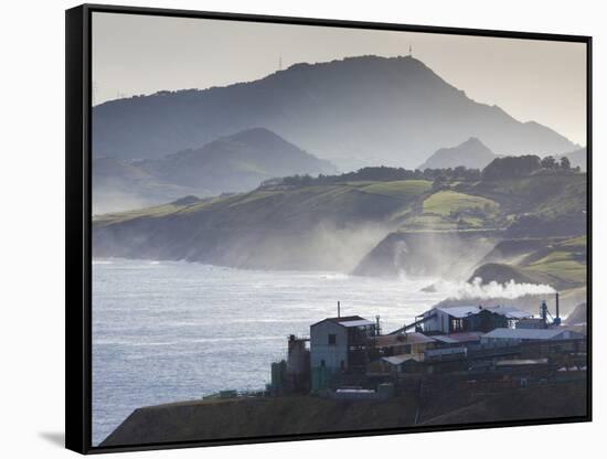 Rio De Bilbao Estuary, Miono, Spain-Walter Bibikow-Framed Stretched Canvas