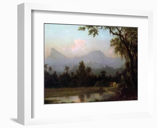 Rio De Janeiro, Brazil, C.1865 (Oil on Board)-Martin Johnson Heade-Framed Premium Giclee Print