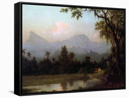 Rio De Janeiro, Brazil, C.1865 (Oil on Board)-Martin Johnson Heade-Framed Stretched Canvas