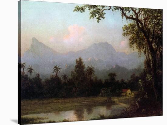 Rio De Janeiro, Brazil, C.1865 (Oil on Board)-Martin Johnson Heade-Stretched Canvas