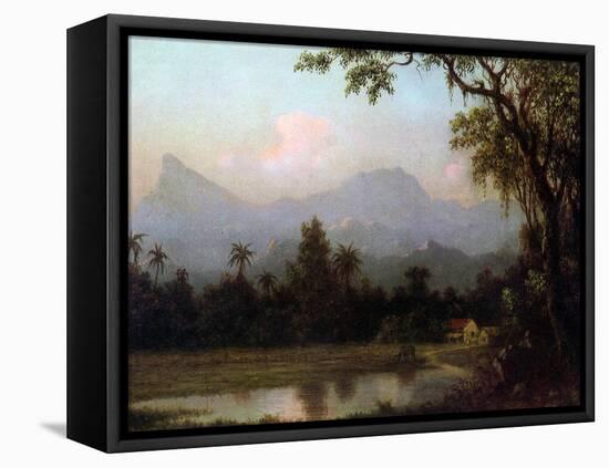 Rio De Janeiro, Brazil, C.1865 (Oil on Board)-Martin Johnson Heade-Framed Stretched Canvas