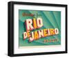Rio De Janeiro Brazil old Card-null-Framed Art Print