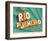 Rio De Janeiro Brazil old Card-null-Framed Art Print