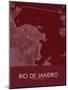 Rio de Janeiro, Brazil Red Map-null-Mounted Poster