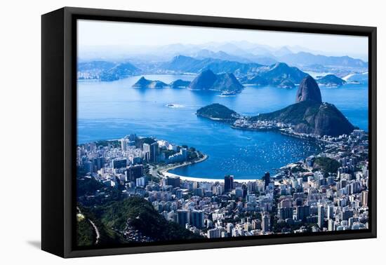 Rio De Janeiro, Brazil. Suggar Loaf And Botafogo Beach Viewed From Corcovado-Mariusz Prusaczyk-Framed Stretched Canvas