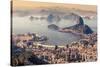 Rio De Janeiro, Brazil. Suggar Loaf and Botafogo Beach Viewed from Corcovado-Curioso Travel Photography-Stretched Canvas