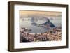 Rio De Janeiro, Brazil. Suggar Loaf and Botafogo Beach Viewed from Corcovado-Curioso Travel Photography-Framed Photographic Print