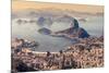 Rio De Janeiro, Brazil. Suggar Loaf and Botafogo Beach Viewed from Corcovado-Curioso Travel Photography-Mounted Photographic Print