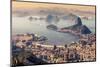 Rio De Janeiro, Brazil. Suggar Loaf and Botafogo Beach Viewed from Corcovado-Curioso Travel Photography-Mounted Photographic Print