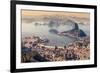 Rio De Janeiro, Brazil. Suggar Loaf and Botafogo Beach Viewed from Corcovado-Curioso Travel Photography-Framed Photographic Print