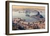 Rio De Janeiro, Brazil. Suggar Loaf and Botafogo Beach Viewed from Corcovado-Curioso Travel Photography-Framed Photographic Print