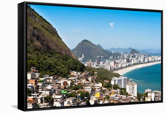 Rio De Janeiro Favela and Ipanema Beach View-dabldy-Framed Stretched Canvas
