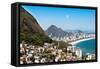 Rio De Janeiro Favela and Ipanema Beach View-dabldy-Framed Stretched Canvas