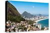 Rio De Janeiro Favela and Ipanema Beach View-dabldy-Stretched Canvas