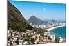 Rio De Janeiro Favela and Ipanema Beach View-dabldy-Mounted Photographic Print