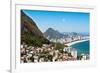 Rio De Janeiro Favela and Ipanema Beach View-dabldy-Framed Photographic Print