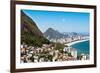 Rio De Janeiro Favela and Ipanema Beach View-dabldy-Framed Photographic Print