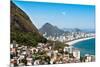 Rio De Janeiro Favela and Ipanema Beach View-dabldy-Mounted Photographic Print