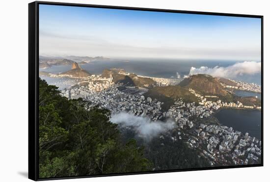 Rio de Janeiro from Corcovado Mountain-James White-Framed Stretched Canvas