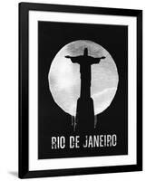 Rio De Janeiro Landmark Black-null-Framed Art Print