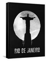 Rio De Janeiro Landmark Black-null-Framed Stretched Canvas