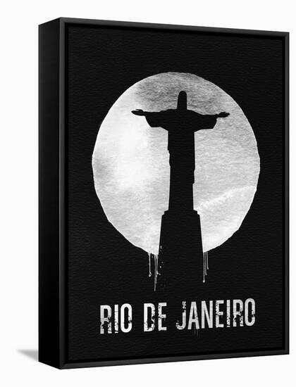 Rio De Janeiro Landmark Black-null-Framed Stretched Canvas