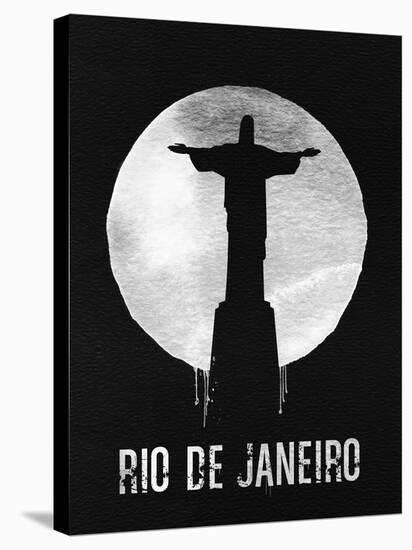 Rio De Janeiro Landmark Black-null-Stretched Canvas