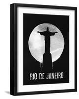 Rio De Janeiro Landmark Black-null-Framed Art Print