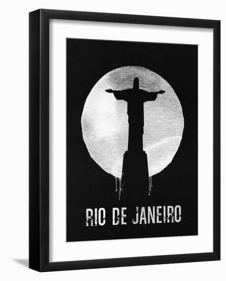 Rio De Janeiro Landmark Black-null-Framed Art Print