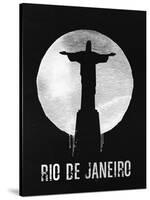 Rio De Janeiro Landmark Black-null-Stretched Canvas