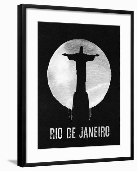 Rio De Janeiro Landmark Black-null-Framed Art Print